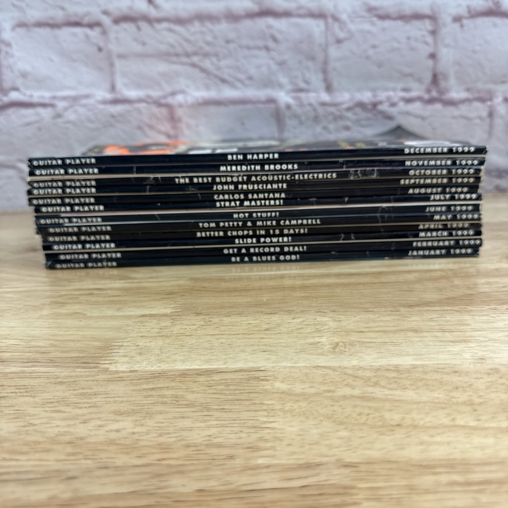 1999 Guitar Player Magazine LOT OF 12 COMPLETE SET Tom Petty Hendrix Santana
